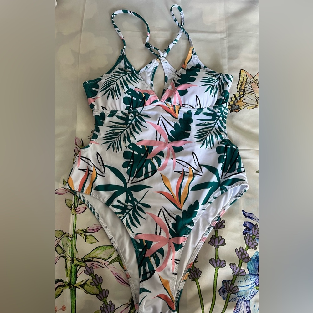 Live Life on the Beach Size:L Women Swim Suit Multi Color - Picture 5 of 8